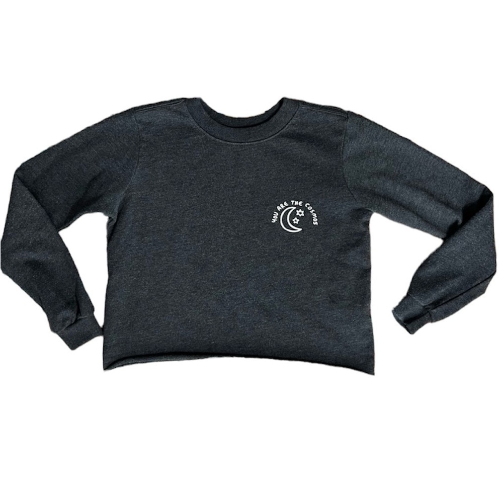 Spiritual Gangster Kids Gray Cropped Sweatshirt‎